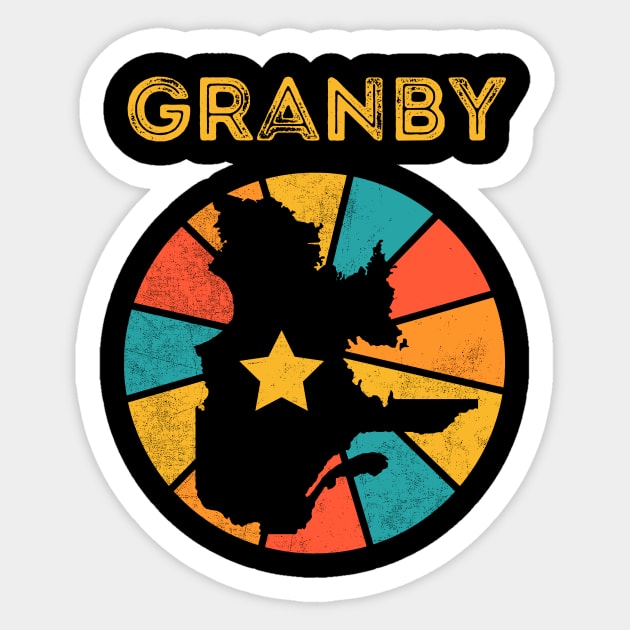 Granby Quebec Canada Vintage Distressed Souvenir Sticker by NickDezArts